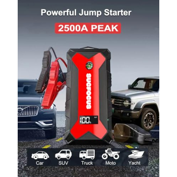 Portable 2500A Jump Starter for Car & Diesel Engines