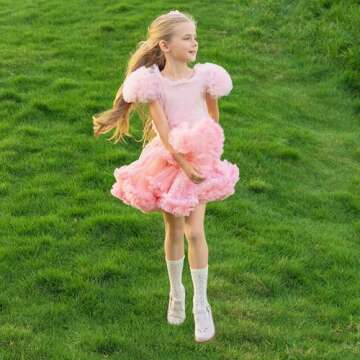 Toddler Little Girl Beige Mary Jane Dress Shoes - Ballet Flats for Flower Girl Party School Shoes（...