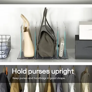 Moryimi Adjustable Purse Organizer for Stylish Closet Storage