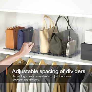 Moryimi Adjustable Purse Organizer for Stylish Closet Storage
