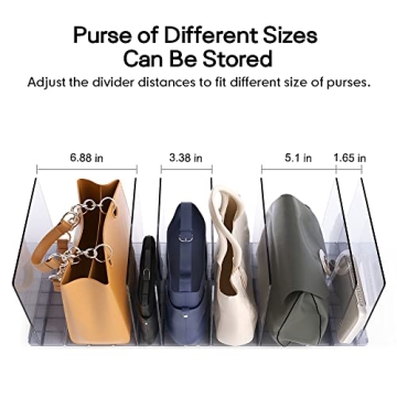 Moryimi Adjustable Purse Organizer for Stylish Closet Storage