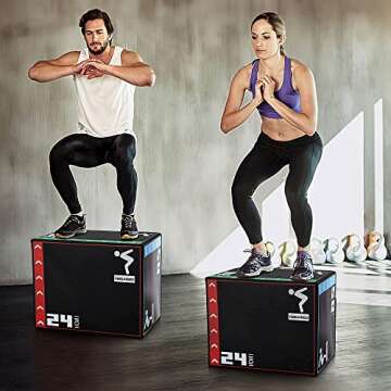 Holleyweb 3 in 1 Foam Plyometric Jump Box Jump Training & Conditioning-Plyo Jump Box for Jump Traini...