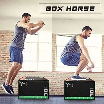 Holleyweb 3 in 1 Foam Plyometric Jump Box Jump Training & Conditioning-Plyo Jump Box for Jump Training Fitness Workout Exercise
