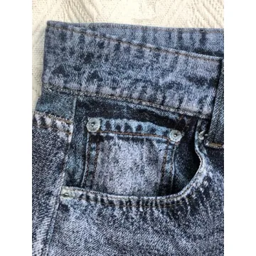 AnotherChill Women's Sweatpant Jeans Print Denim Sweatpants High Waisted Full-Length Wide Leg Pants Baggy Comfort Faux Jeans (Dark-Blue, X-Small)