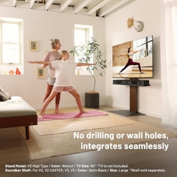 WALL V3 Low Type Japanese TV Stand Adjustable Mount White Oak