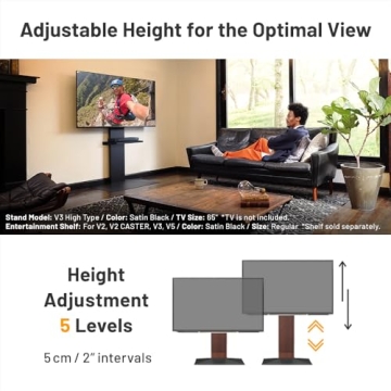 WALL V3 Low Type Japanese TV Stand Adjustable Mount White Oak