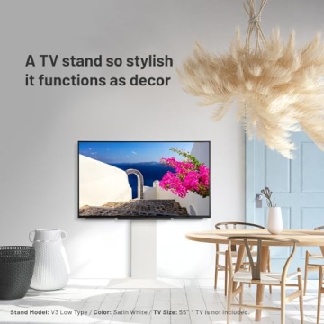 WALL V3 Low Type Japanese TV Stand Adjustable Mount White Oak