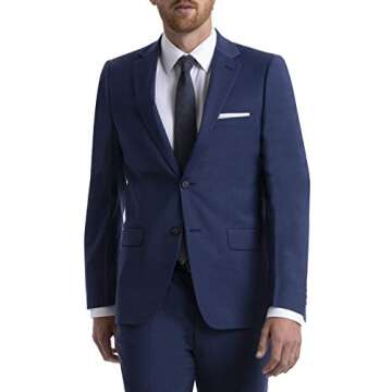 Calvin Klein Men's Skinny Fit Suit Separates | Wool Jacket & Pants for Customized Sizing | Tailored ...