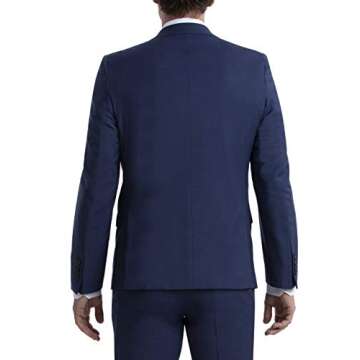 Calvin Klein Men's Skinny Fit Suit Separates | Wool Jacket & Pants for Customized Sizing | Tailored Mens Suit with Notched Lapel, Button Closure & Welt Pockets | Versatile Suits for Men Blue