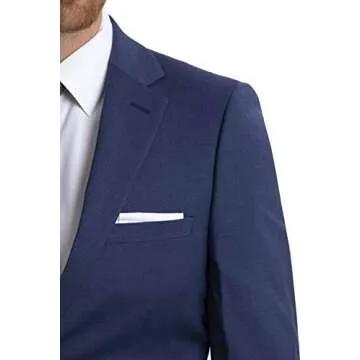 Calvin Klein Men's Skinny Fit Suit Separates | Wool Jacket & Pants for Customized Sizing | Tailored Mens Suit with Notched Lapel, Button Closure & Welt Pockets | Versatile Suits for Men Blue