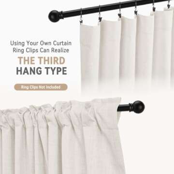 100% Blackout Shield Linen Blackout Curtains 84 inches Long 2 Panels Set, Back Tab/Rod Pocket Thermal Insulated Black Out Curtains for Bedroom/Living Room, 52" W x 84" L, Beige