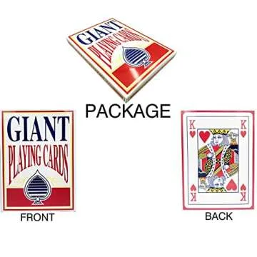 Yuanhe Jumbo Giant Playing Card Deck - 8X11 Inch Large Oversized Cards - Super Big Game Theme Full Deck - For Kids, Adults, Casino Party Decorations