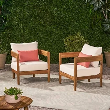 Alfy Outdoor Club Chair Set with Cushions - 2 Pack