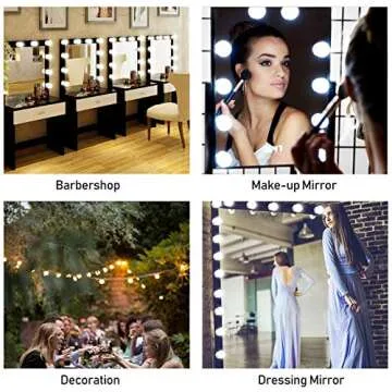 Assemer Led Vanity Mirror Lights, Hollywood Style Makeup Light with 10 Dimmable Bulbs for Vanity Table Dressing Room