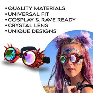 Steampunk Goggles - Quality Rave & Cosplay Accessories for All Ages
