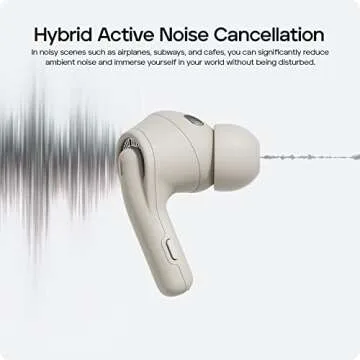 Tribit True Wireless Earbuds, Active Noise Cancelling Bluetooth Earphones Transparency Mode 6Mics EN...