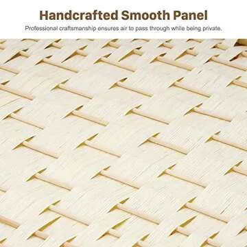 Corelax Room dividers 6 ft. Tall-20 Wide Freestanding Privacy Screen with Diamond Woven Fiber, Foldable Panel Partition Wall Divider, Double-Hinged Room Dividers