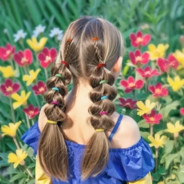 YGDZ 280 PCS Vibrant Hair Ties Set for Kids with Organizer