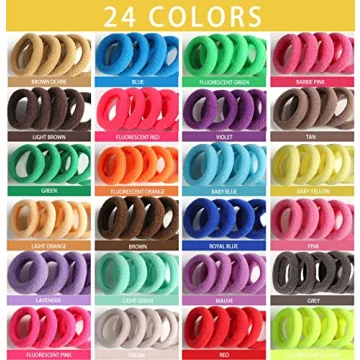 YGDZ 280 PCS Vibrant Hair Ties Set for Kids with Organizer