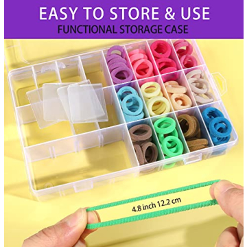 YGDZ 280 PCS Vibrant Hair Ties Set for Kids with Organizer