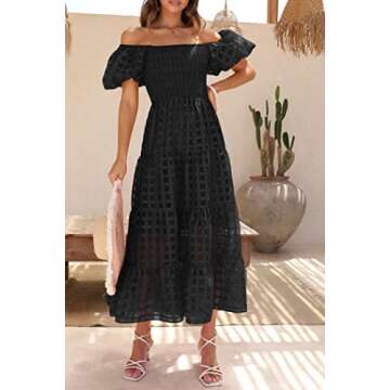 Stylish PRETTYGARDEN Women's Summer Dress with Puffy Sleeves