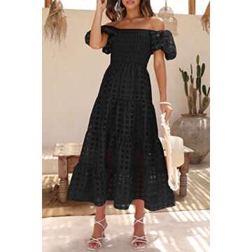 Stylish PRETTYGARDEN Women's Summer Dress with Puffy Sleeves