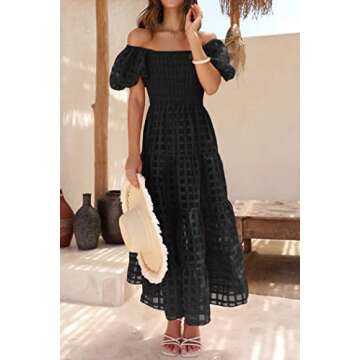 Stylish PRETTYGARDEN Women's Summer Dress with Puffy Sleeves