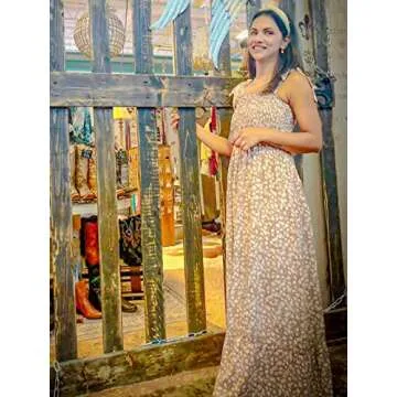 Tobrief Women Summer Maxi Dress - Floral Print Casual