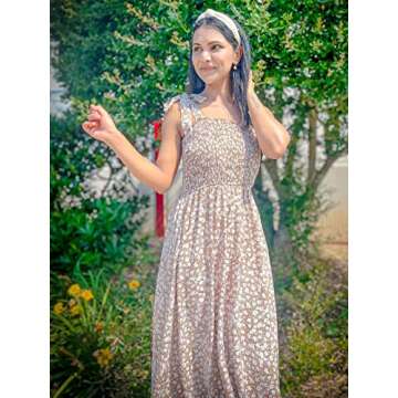 Tobrief Women Summer Maxi Dress - Floral Print Casual