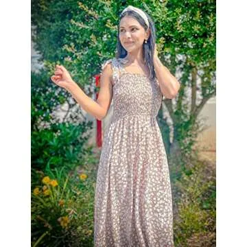 Tobrief Women Summer Maxi Dress - Floral Print Casual