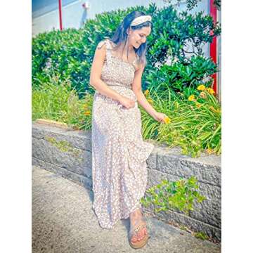 Tobrief Women Summer Maxi Dress - Floral Print Casual