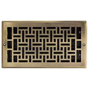 Decor Grates AJL612W-A Wall/Ceiling Register, 6x12, Antique Brass