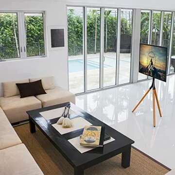 UPGRAVITY Easel TV Stand - Adjustable & Stylish Solution