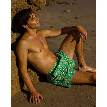 maamgic Mens Swim Trunks 5" Quick Dry Beach Shorts Bathing Suits with Mesh Lining Pockets Large Camo...