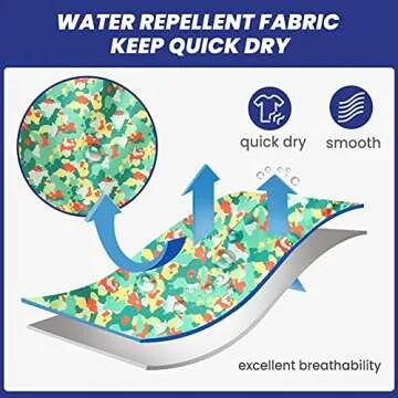 maamgic Mens Swim Trunks 5" Quick Dry Beach Shorts Bathing Suits with Mesh Lining Pockets Large Camo Green