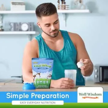 Grass-Fed Whey Protein Powder for Immune Vitality, Natural Flavor 2.5lbs (56 Servings), 15g Protein Per Serve, Vital Whey, Clean Holistic, Wellness Nutrition