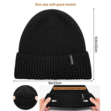 Ocatoma Beanie: Warm Stylish Unisex Winter Knit Cuffed Beanie