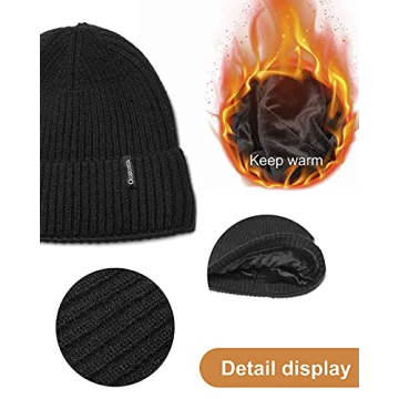 Ocatoma Beanie: Warm Stylish Unisex Winter Knit Cuffed Beanie