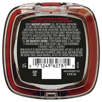 L'Oreal Paris Makeup Infallible Fresh Wear Foundation Powder, 24H Waterproof