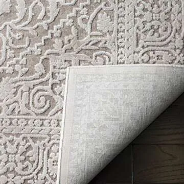SAFAVIEH Reflection Collection Area Rug - 10' x 14', Beige & Cream, Vintage Distressed Design, Non-Shedding & Easy Care, Ideal for High Traffic Areas in Living Room, Bedroom (RFT670A)
