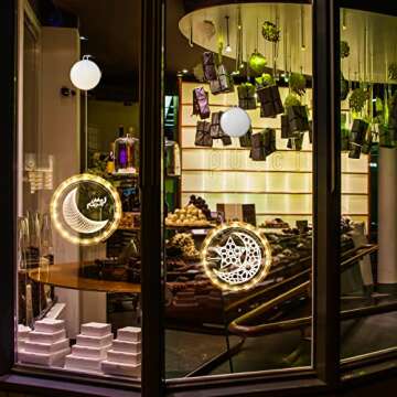 Hortsun Eid Ramadan Decorative LED Window Lights