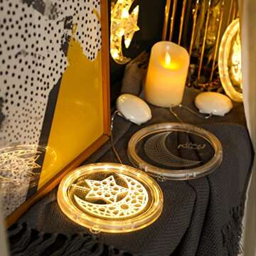 Hortsun Eid Ramadan Decorative LED Window Lights