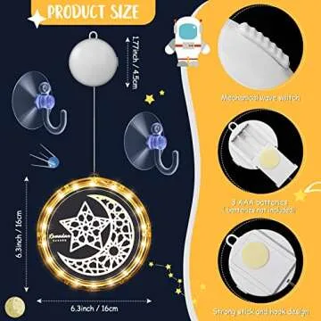 Hortsun Eid Ramadan Decorative LED Window Lights