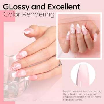 Modelones Gel Nail Polish Set for Stylish French Manicure