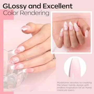 Modelones Gel Nail Polish Set for Stylish French Manicure