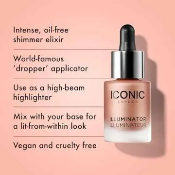 ICONIC LONDON Illuminator | Liquid Highlighting Drops for a Radiant Glow, Cruelty-Free, Vegan Makeup...