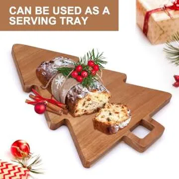 Renawe Christmas Tree Cutting Board Gift for Holiday Decor