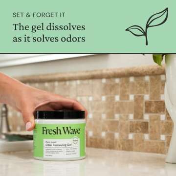 Fresh Wave Odor Removing Gel, 15 oz. - Odor Absorbers for Home, Safer Odor Relief, Natural Plant-Based Odor Eliminator, Every 15 oz. lasts 30-60 Days, For Cooking, Trash & Pets