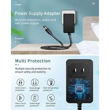 12V 1A Adapter for CCTV Cameras, Home Security & LED Strip Lights