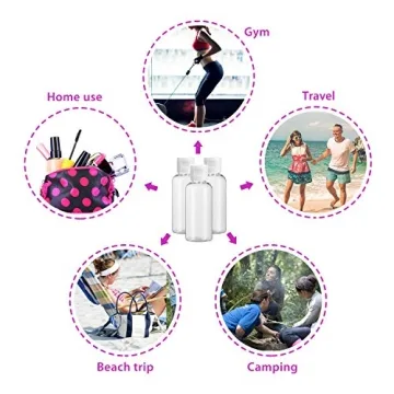 Dabacc 30 Pcs 2 oz Clear Plastic Empty Bottles for Travel